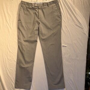 Charles Tyrwhitt Men's Dress Pants 36U Slim Fit Flat Front Gray